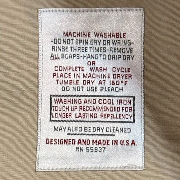 VTG Botany 500 Trench Rain Coat Mens Beige Zip Out Borg Lining Jacket USA 42R - Picture 8 of 11